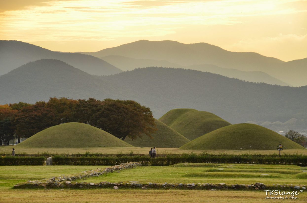 Burrial Mounds at the Wolseong Park.