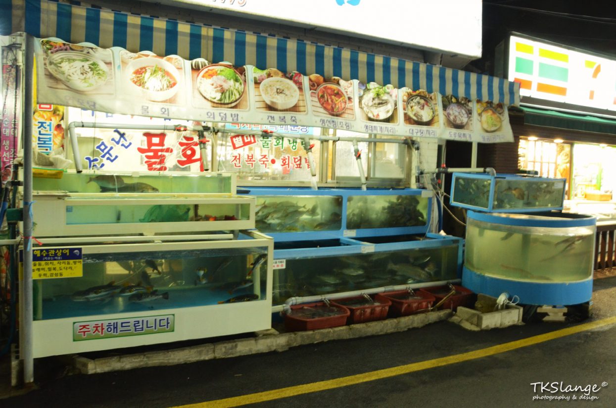 Fresh seafood at the restaurants.